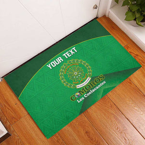 Custom Comoros Football Rubber Doormat Allez Les Coelacantes