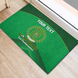 Custom Comoros Football Rubber Doormat Allez Les Coelacantes