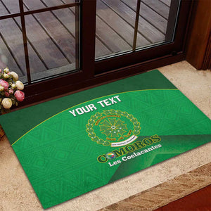 Custom Comoros Football Rubber Doormat Allez Les Coelacantes