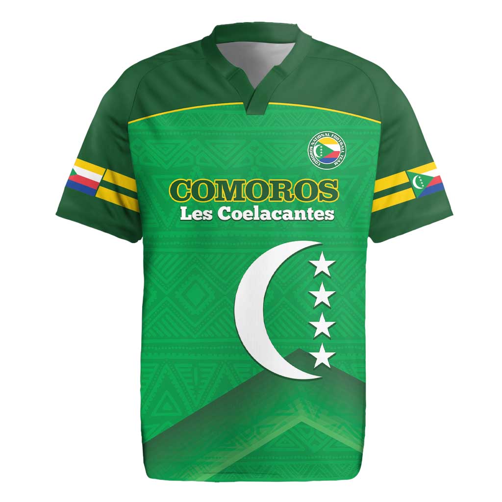 Custom Comoros Football Rugby Jersey Allez Les Coelacantes