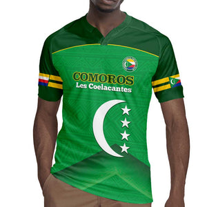 Custom Comoros Football Rugby Jersey Allez Les Coelacantes