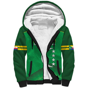 Custom Comoros Football Sherpa Hoodie Allez Les Coelacantes