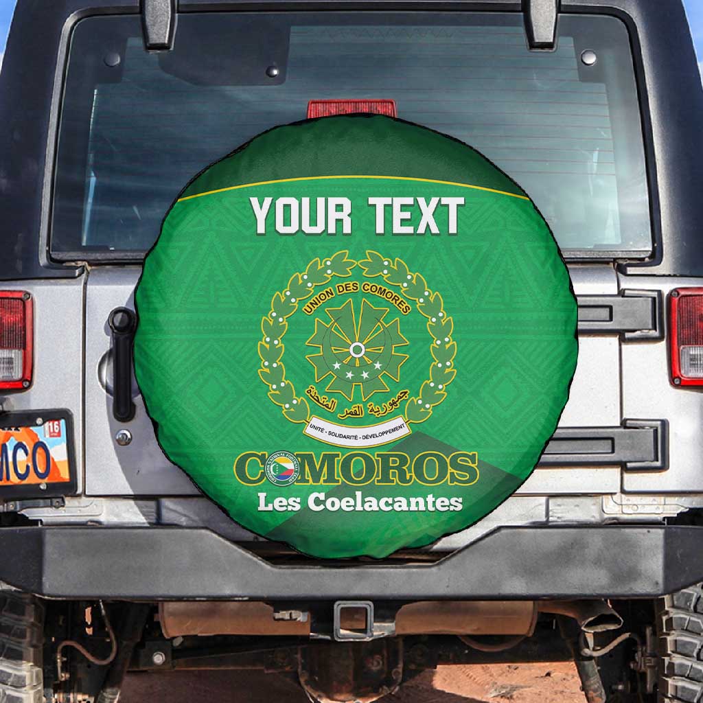 Custom Comoros Football Spare Tire Cover Allez Les Coelacantes