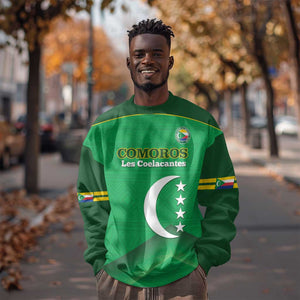 Custom Comoros Football Sweatshirt Allez Les Coelacantes