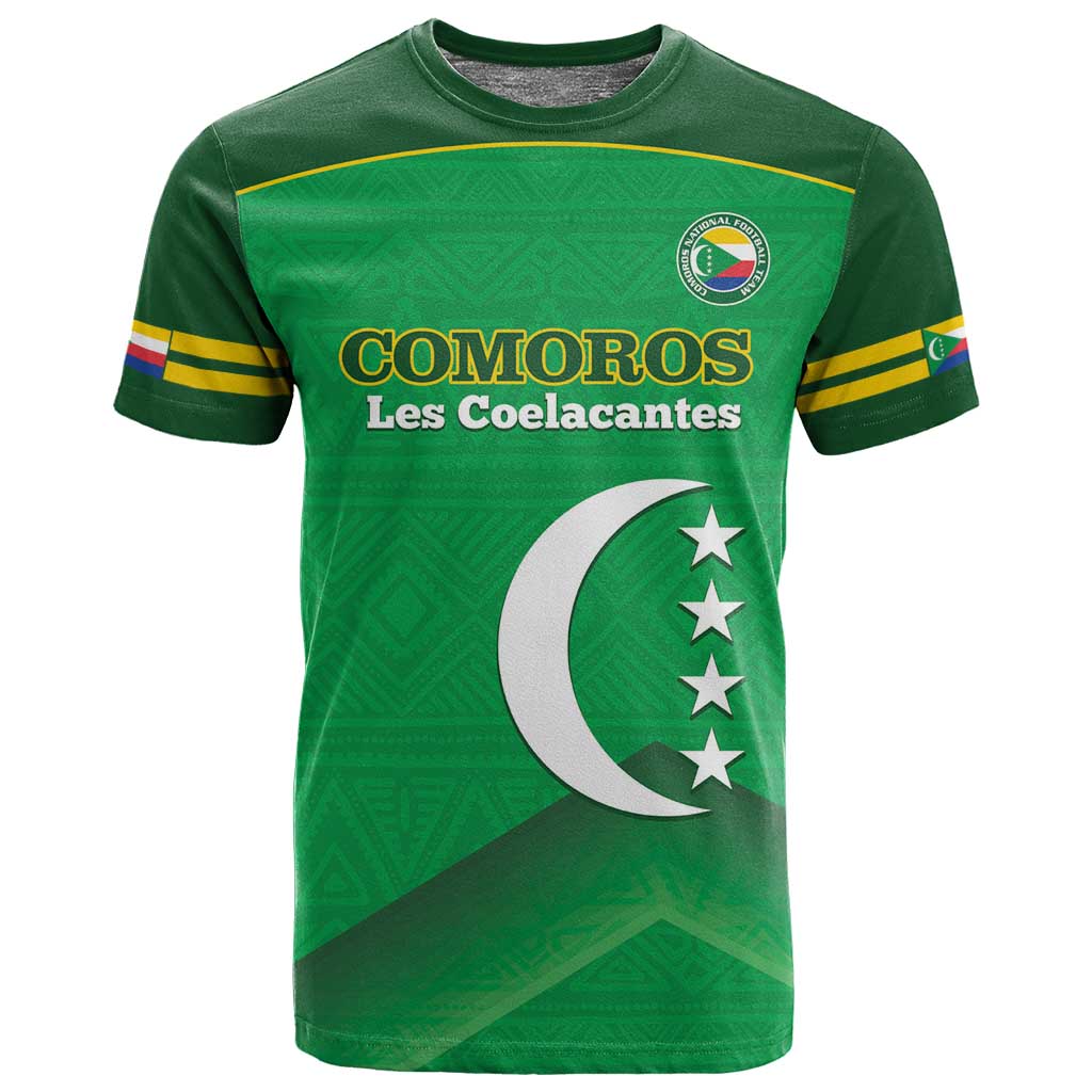 Custom Comoros Football T shirt Allez Les Coelacantes