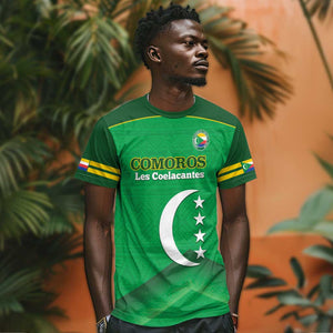 Custom Comoros Football T shirt Allez Les Coelacantes