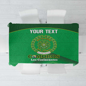 Custom Comoros Football Tablecloth Allez Les Coelacantes