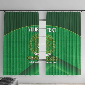 Custom Comoros Football Window Curtain Allez Les Coelacantes