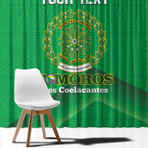 Custom Comoros Football Window Curtain Allez Les Coelacantes