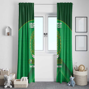 Custom Comoros Football Window Curtain Allez Les Coelacantes