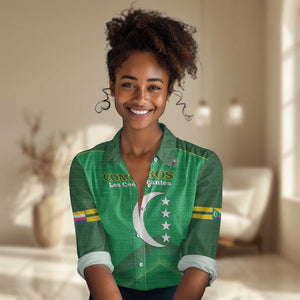 Custom Comoros Football Women Casual Shirt Allez Les Coelacantes