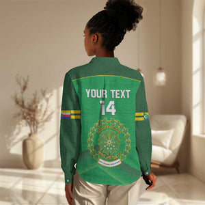 Custom Comoros Football Women Casual Shirt Allez Les Coelacantes