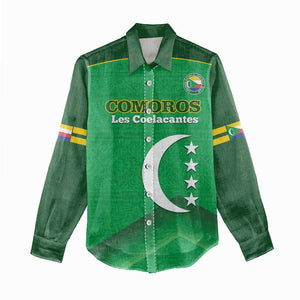 Custom Comoros Football Women Casual Shirt Allez Les Coelacantes