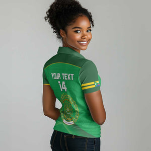 Custom Comoros Football Women Polo Shirt Allez Les Coelacantes