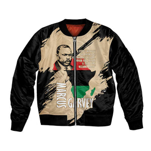 Marcus Garvey Day Bomber Jacket UNIA Flag Mix African Map - African Pride