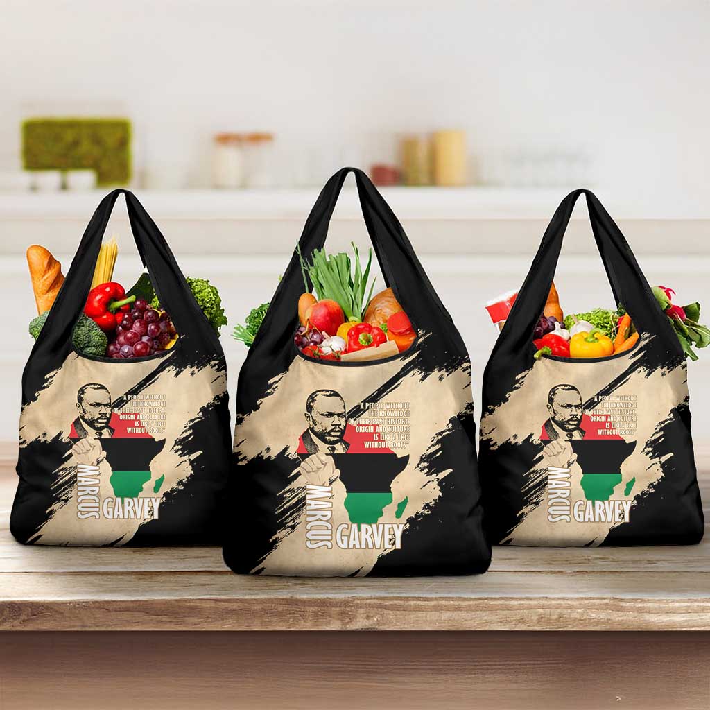 Marcus Garvey Day Grocery Bag UNIA Flag Mix African Map - African Pride