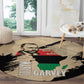 Marcus Garvey Day Round Carpet UNIA Flag Mix African Map - African Pride
