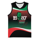 Marcus Garvey 1887 Basketball Jersey African Map Curves Style LT14