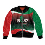 Marcus Garvey 1887 Bomber Jacket African Map Curves Style - African Pride