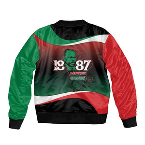 Marcus Garvey 1887 Bomber Jacket African Map Curves Style - African Pride