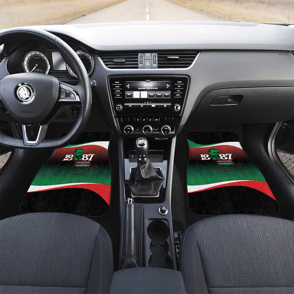Marcus Garvey 1887 Car Mats African Map Curves Style - African Pride
