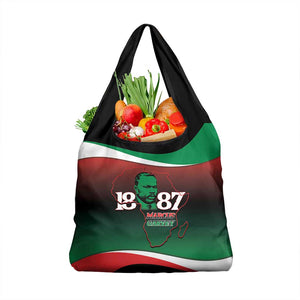 Marcus Garvey 1887 Grocery Bag African Map Curves Style - African Pride