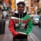 Marcus Garvey 1887 Hoodie African Map Curves Style - African Pride