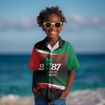 Marcus Garvey 1887 Kid Hawaiian Shirt African Map Curves Style - African Pride