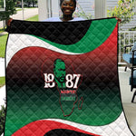 Marcus Garvey 1887 Quilt African Map Curves Style - African Pride