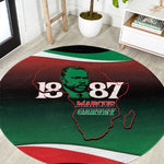 Marcus Garvey 1887 Round Carpet African Map Curves Style - African Pride