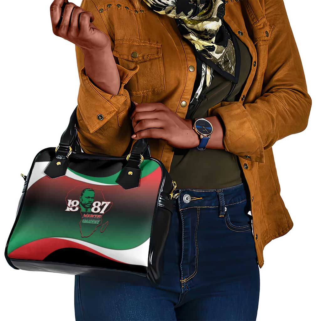 Marcus Garvey 1887 Shoulder Handbag African Map Curves Style - African Pride