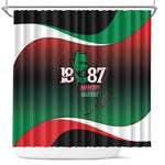 Marcus Garvey 1887 Shower Curtain African Map Curves Style - African Pride