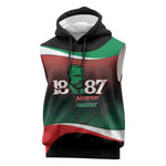 Marcus Garvey 1887 Sleeveless Hoodie African Map Curves Style - African Pride