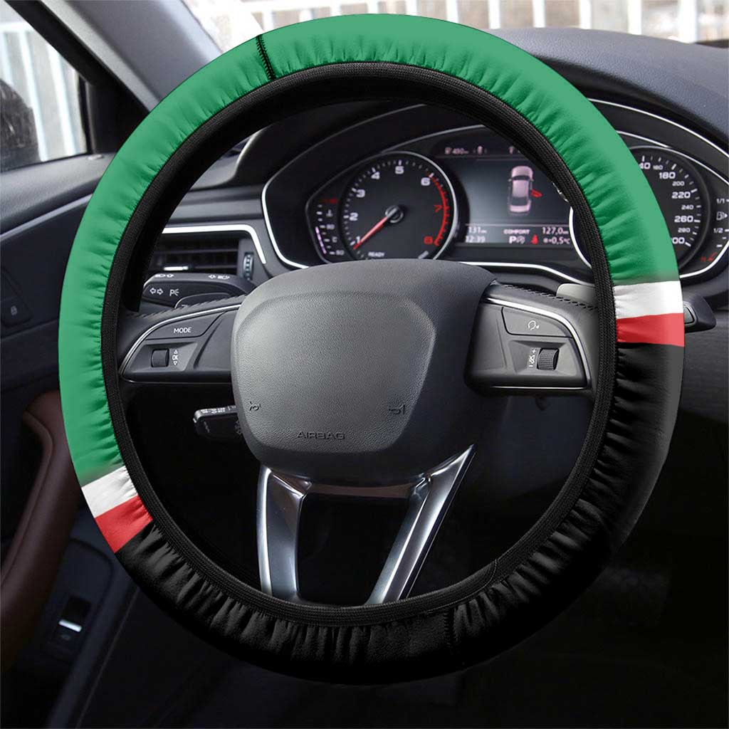 Marcus Garvey 1887 Steering Wheel Cover African Map Curves Style - African Pride