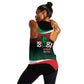 Marcus Garvey 1887 Women Racerback Tank African Map Curves Style - African Pride