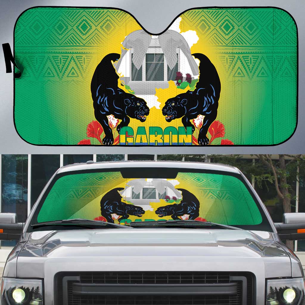 Gabon Independence Day Auto Sun Shade Memorial Leon Mba Monument