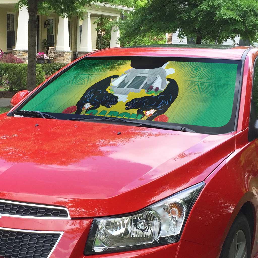 Gabon Independence Day Auto Sun Shade Memorial Leon Mba Monument