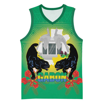 Afro Gabon Independence Day Basketball Jersey Memorial Leon Mba Monument LT14