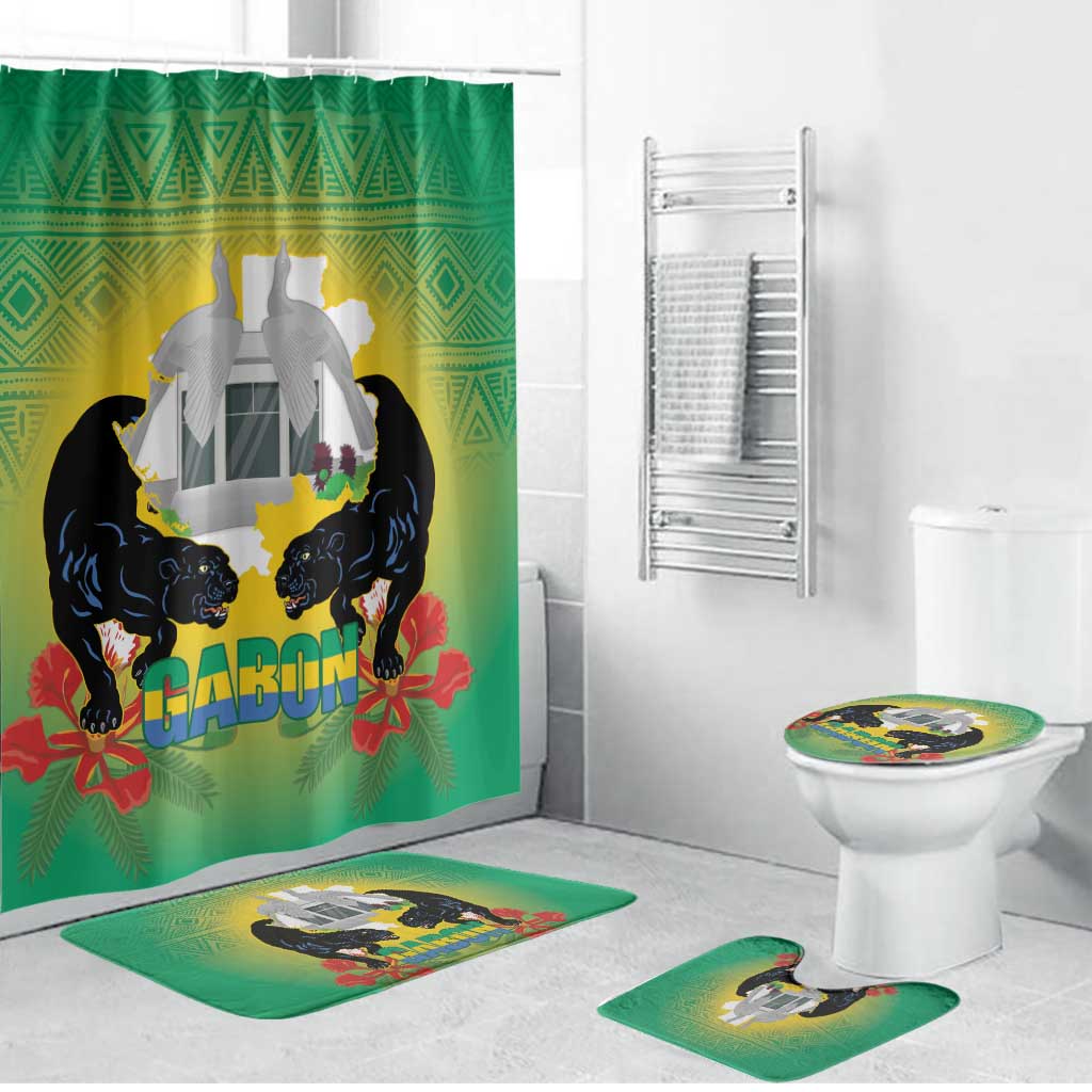 Gabon Independence Day Bathroom Set Memorial Leon Mba Monument