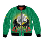 Afro Gabon Independence Day Bomber Jacket Memorial Leon Mba Monument - African Pride