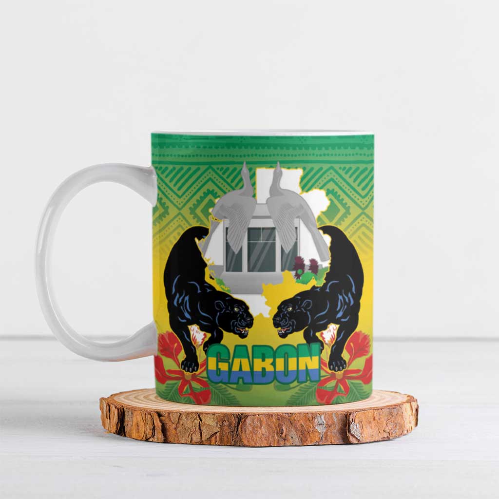 Gabon Independence Day Ceramic Mug Memorial Leon Mba Monument