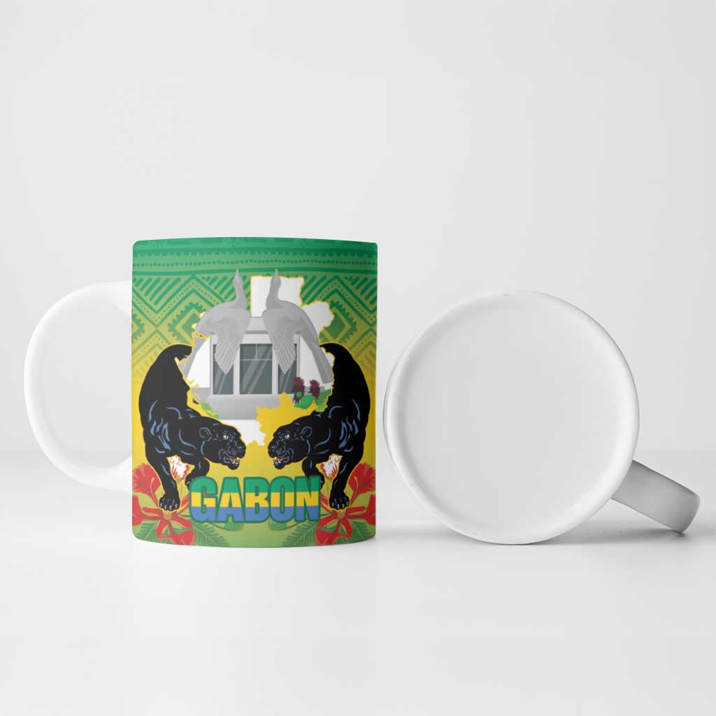 Gabon Independence Day Ceramic Mug Memorial Leon Mba Monument