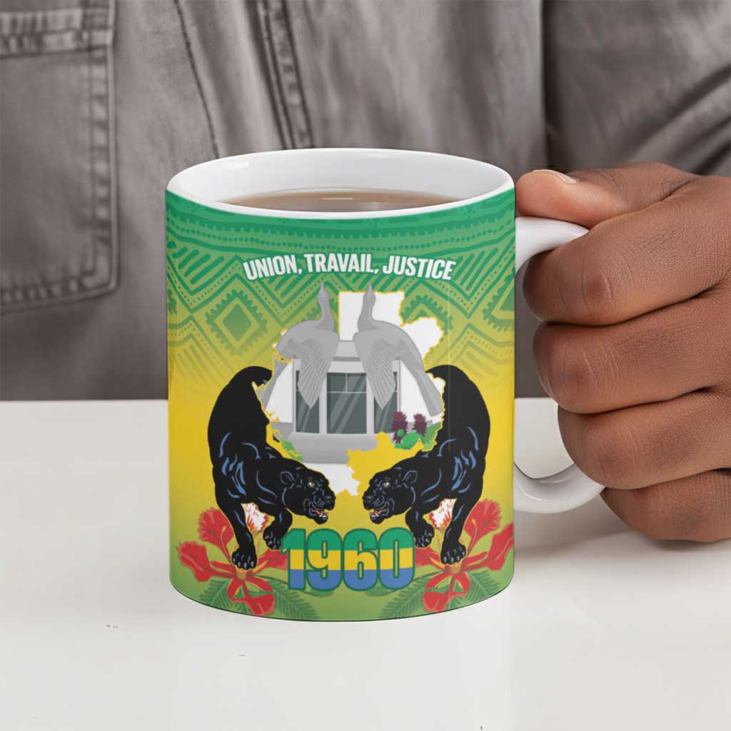 Gabon Independence Day Ceramic Mug Memorial Leon Mba Monument