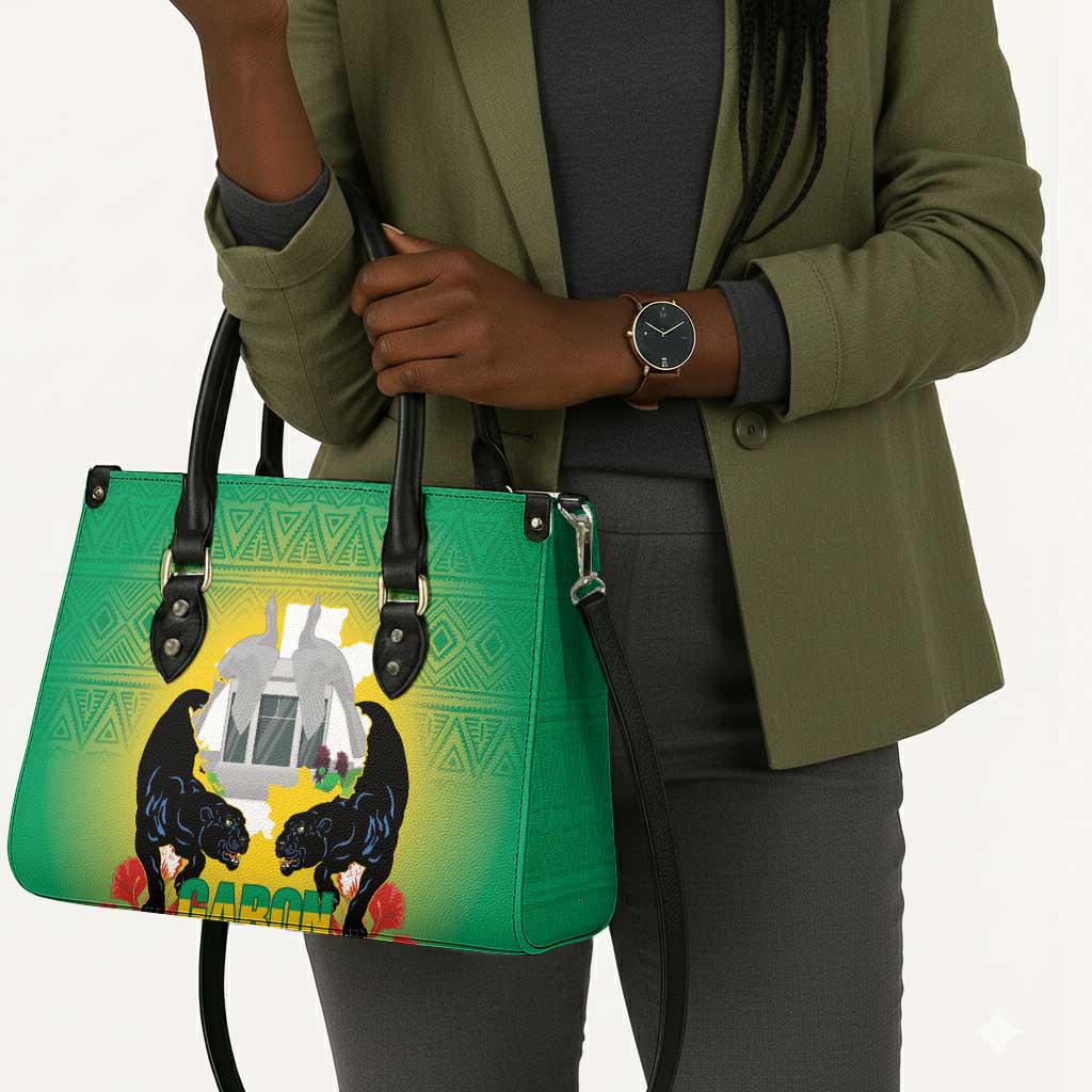 Gabon Independence Day Leather Bag Memorial Leon Mba Monument