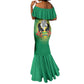 Afro Gabon Independence Day Mermaid Dress Memorial Leon Mba Monument - African Pride