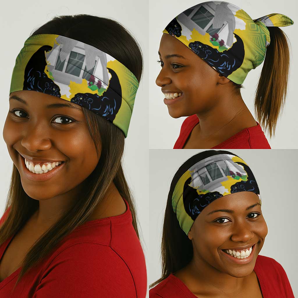 Afro Gabon Independence Day Neck Gaiter Memorial Leon Mba Monument LT14