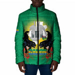 Gabon Independence Day Padded Jacket Memorial Leon Mba Monument
