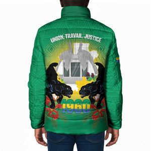 Gabon Independence Day Padded Jacket Memorial Leon Mba Monument