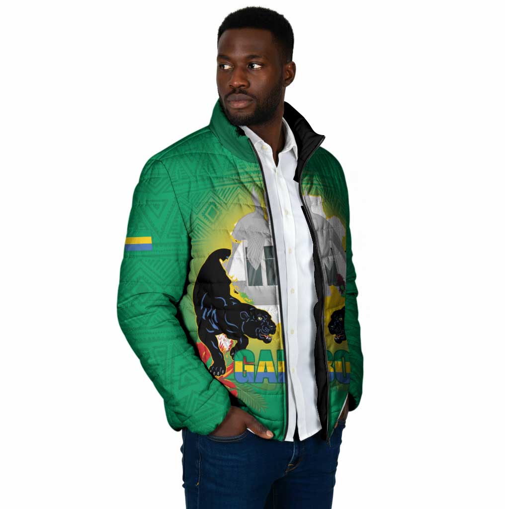 Gabon Independence Day Padded Jacket Memorial Leon Mba Monument