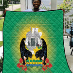 Afro Gabon Independence Day Quilt Memorial Leon Mba Monument - African Pride